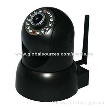 Wireless Megapixel Wi-Fi IP Camera, New Model, Plug-and-play Function, Infrared Night Visibility